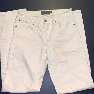 White Levi Demi curve straight leg jeans